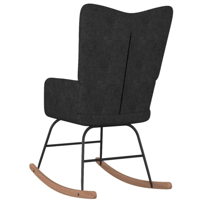 Chaise à bascule Noir Tissu – Image 3