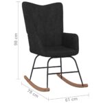 Chaise à bascule Noir Tissu – Image 5