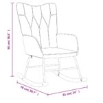 Chaise à bascule Noir Tissu – Image 6