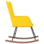 Chaise à bascule Jaune moutarde Tissu – Image 2