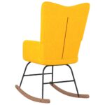 Chaise à bascule Jaune moutarde Tissu – Image 3
