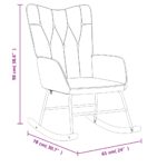 Chaise à bascule Jaune moutarde Tissu – Image 6