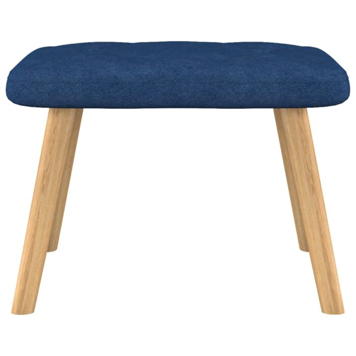 Chaise à bascule avec repose-pied Bleu Tissu – Image 10