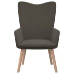 Chaise de relaxation Gris foncé Velours – Image 2