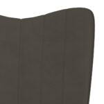 Chaise de relaxation Gris foncé Velours – Image 5