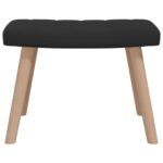 Chaise de relaxation avec repose-pied Noir Velours – Image 8