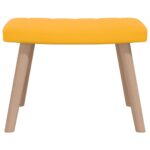 Chaise de relaxation avec repose-pied Jaune moutarde Velours – Image 8