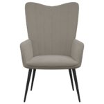 Chaise de relaxation Gris clair Velours – Image 2