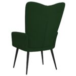 Chaise de relaxation Vert foncé Velours – Image 4
