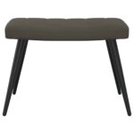 Chaise de relaxation avec repose-pied Gris foncé Velours – Image 8