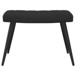 Chaise de relaxation avec tabouret Noir Velours – Image 8