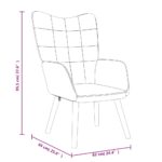 Chaise de relaxation Jaune moutarde Tissu – Image 6