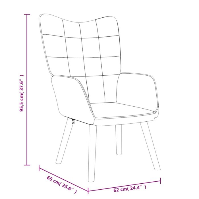 Chaise de relaxation Jaune moutarde Tissu – Image 6