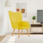 Chaise de relaxation Jaune moutarde Tissu