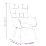 Chaise de relaxation Taupe Tissu – Image 6