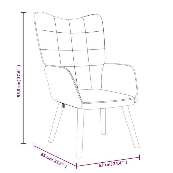 Chaise de relaxation Taupe Tissu – Image 6