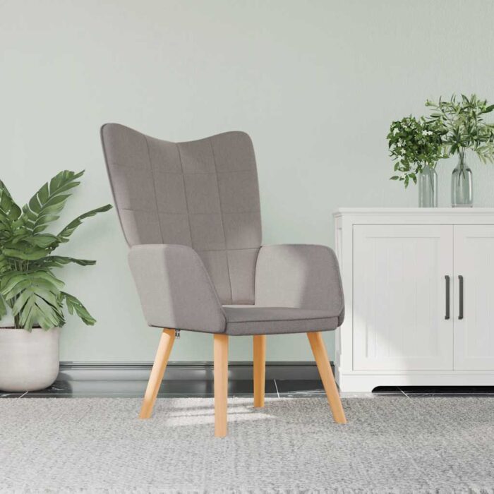 Chaise de relaxation Taupe Tissu – Image 1