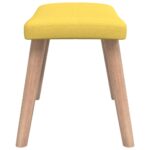 Chaise de relaxation avec tabouret Jaune moutarde Tissu – Image 8