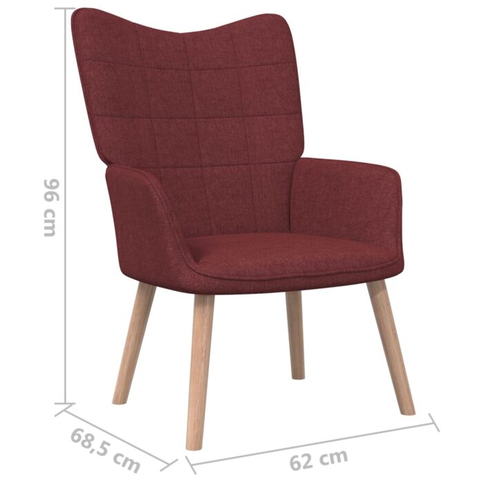 VXL8720286423097_g_en_hd_10.jpg Chaise de relaxation avec tabouret Rouge bordeaux Tissu – Image 10