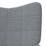 Chaise de relaxation Gris clair Tissu – Image 4
