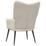 Chaise de relaxation Crème Tissu – Image 3