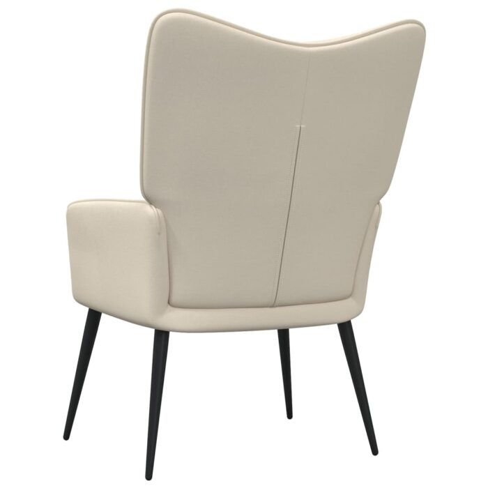 Chaise de relaxation Crème Tissu – Image 3