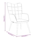 Chaise de relaxation Crème Tissu – Image 6