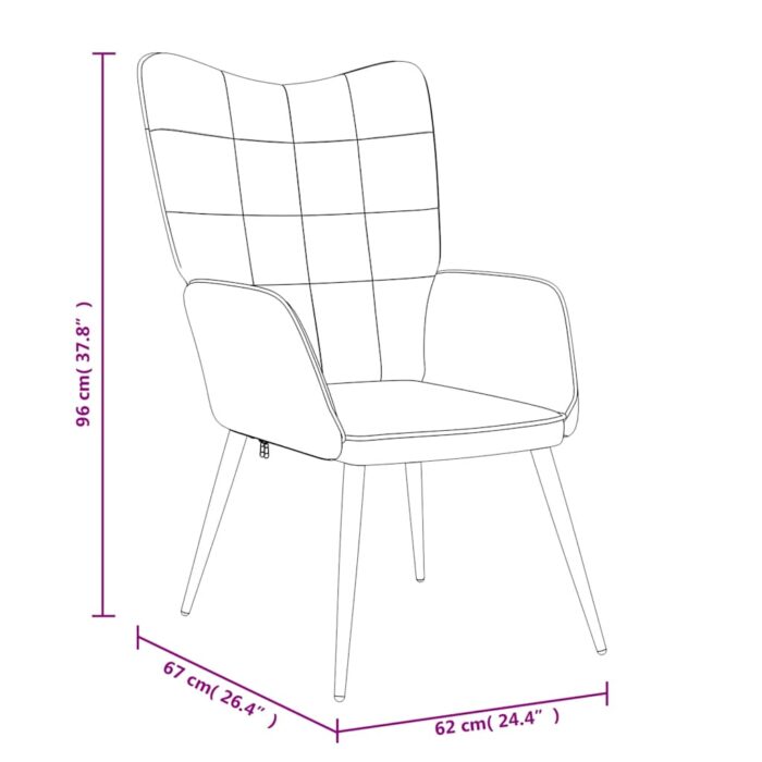 Chaise de relaxation Crème Tissu – Image 6