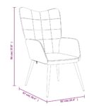 Chaise de relaxation Bleu Tissu – Image 6