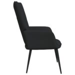 Chaise de relaxation Noir Tissu – Image 2
