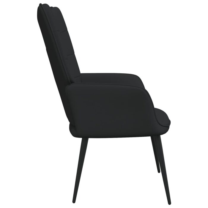 Chaise de relaxation Noir Tissu – Image 2