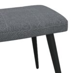 Chaise de relaxation avec tabouret Gris foncé Tissu – Image 9