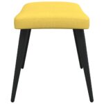 Chaise de relaxation avec tabouret Jaune moutarde Tissu – Image 8