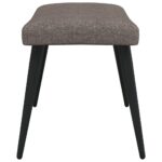 Chaise de relaxation avec tabouret Taupe Tissu – Image 8