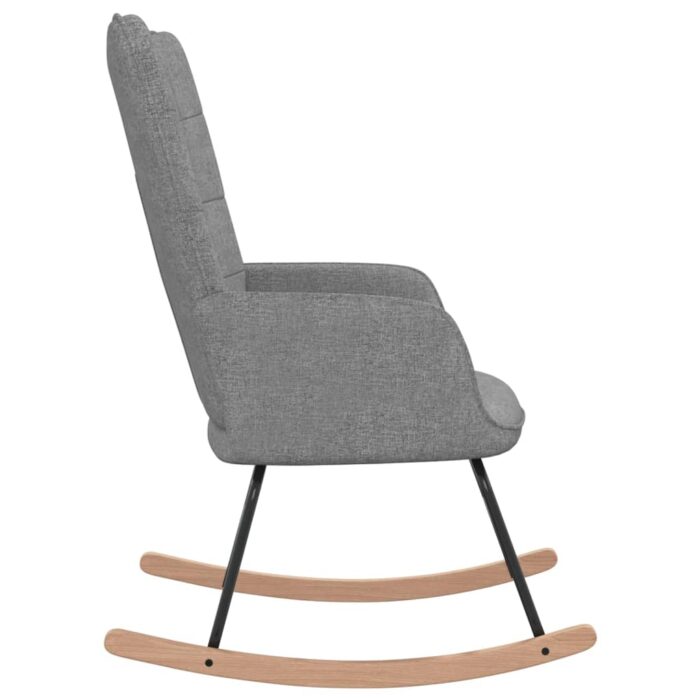 Chaise à bascule Gris clair Tissu – Image 3