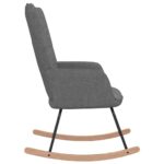 Chaise à bascule Gris foncé Tissu – Image 3