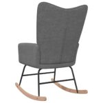 Chaise à bascule Gris foncé Tissu – Image 4