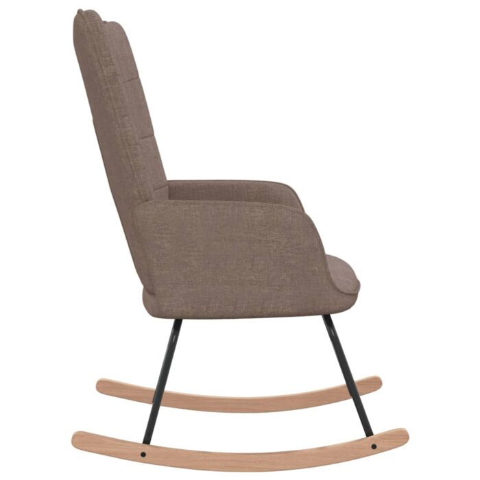 Chaise à bascule Taupe Tissu – Image 3