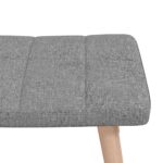 Chaise à bascule avec tabouret Gris clair Tissu – Image 5