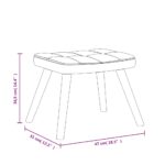 Chaise à bascule avec tabouret Gris foncé Tissu – Image 10