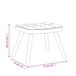 Chaise à bascule avec tabouret Crème Tissu – Image 10