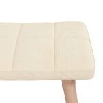 Chaise à bascule avec tabouret Crème Tissu – Image 4