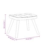 Chaise à bascule avec tabouret Rouge bordeaux Tissu – Image 10