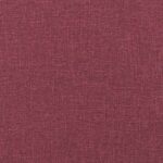 Chaise à bascule avec tabouret Rouge bordeaux Tissu – Image 8