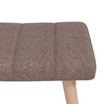 Chaise à bascule avec tabouret Taupe Tissu – Image 5