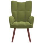 Chaise de relaxation Vert clair Velours – Image 2