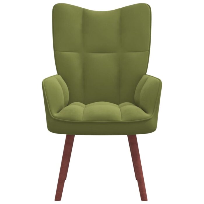 Chaise de relaxation Vert clair Velours – Image 2
