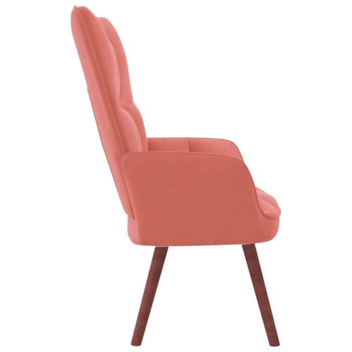 Chaise de relaxation Rose Velours – Image 3