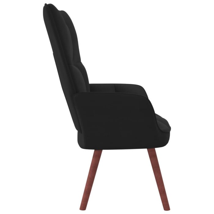 Chaise de relaxation Noir Velours – Image 3