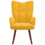 Chaise de relaxation Jaune moutarde Velours – Image 2